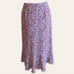 Y2K Purple Floral Skirt